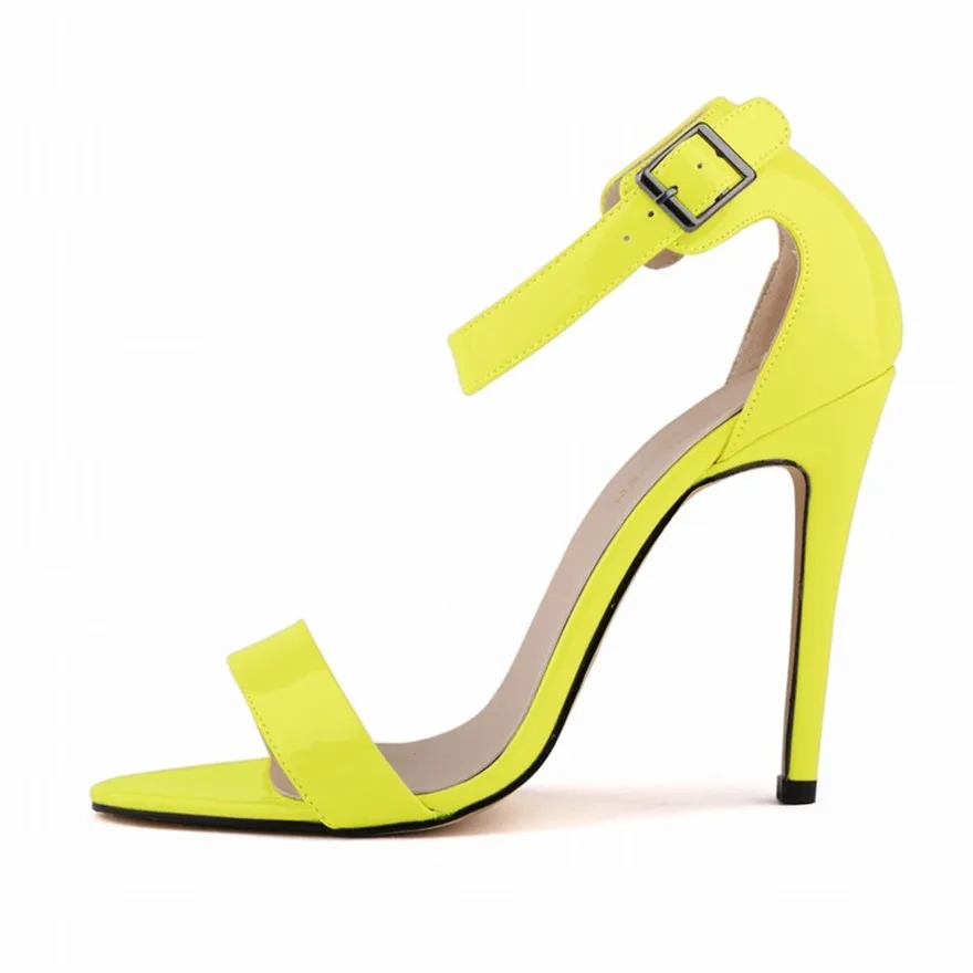 Сандалии женские на тонком каблуке Классические босоножки из лакированной кожи