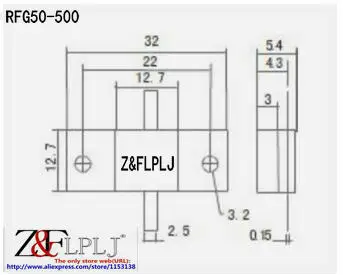 РЧ-резисторы RFG50-500 RFG В переменного тока, 50-500 RFP500-50 500 ватт 50 Ом 500 Вт 50R резистор фиктивной нагрузки двойной контактный