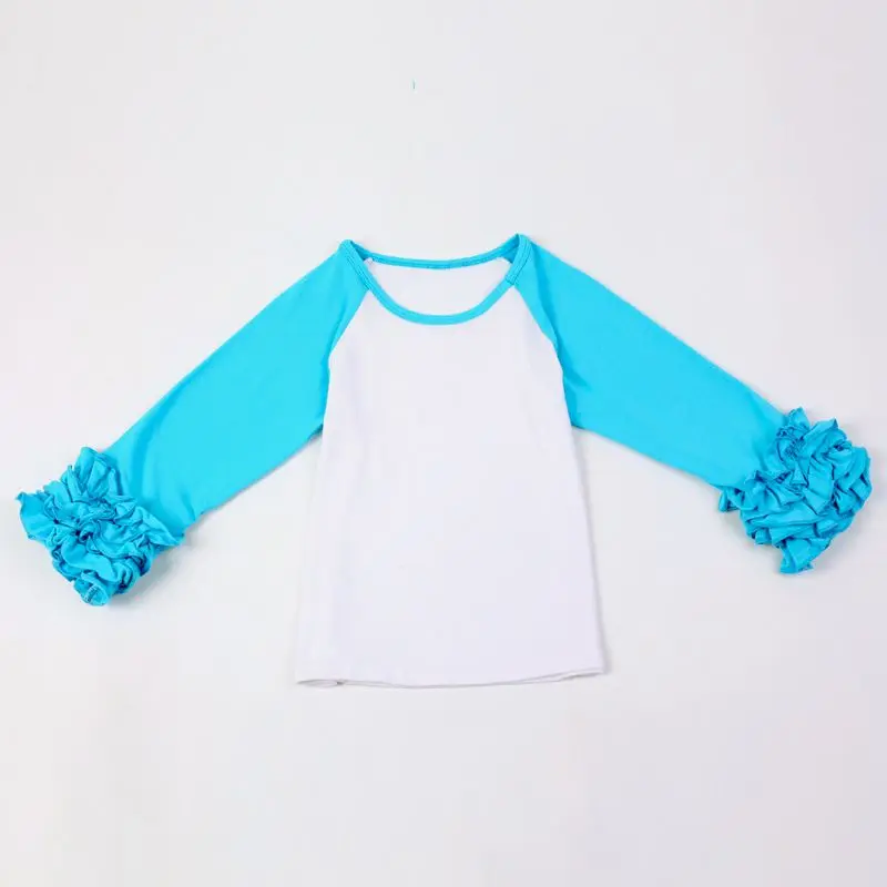 Женская одежда o-neck ребенка девочки детей обледенение рябь raglan ботва рубашки для девочек Повседневные топы падения осенние верхней футболка - Цвет: 9