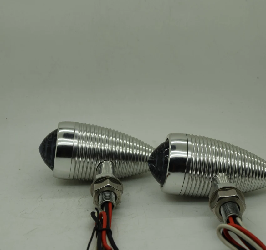 125CC Motorcycle Silver Metal Bullet Turn Signals Blinkers Indiacor flasher |