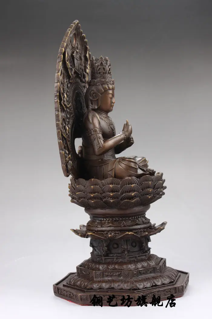 SS 10 &quotКитай Тибет Медь Бронза Буддизм Будда Шакьямуни Сидеть Статуя Скульптура |