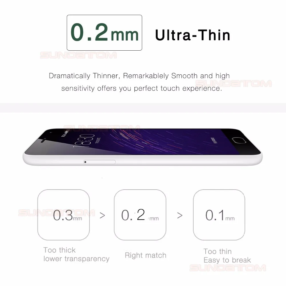 Sundatom Экран протектор для Meizu M2 Note 2 Note2 абсолютная новинка! Премиум закаленное