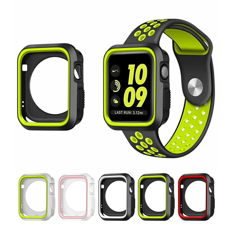 Мягкий силиконовый чехол с защитой от падения для Apple Watch iWatch серии 1 2 3 полностью