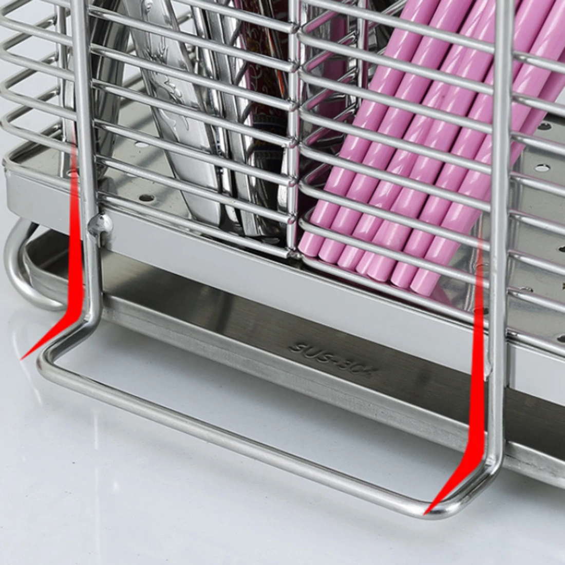 TSSAAG портативная палочка для еды клетка сливная ложка Подставка хранения посуды