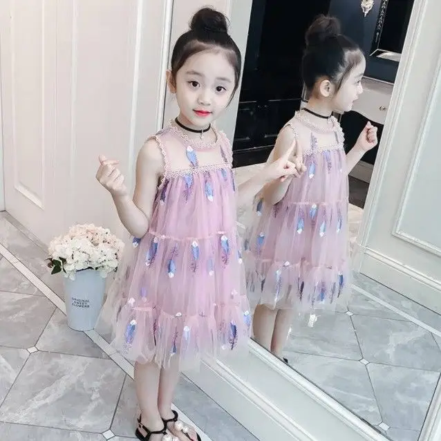 new baby girl clothing lace hollow girls dresses fit for height 100cm-150cm princess A-line summer full dress | Детская одежда и