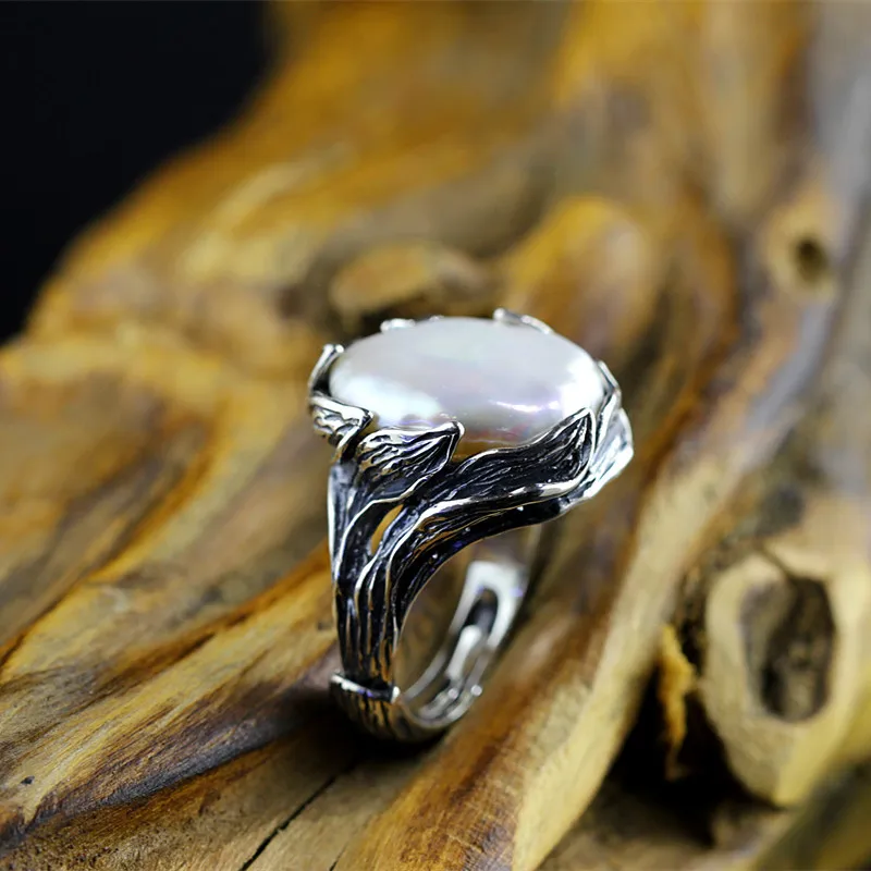 Женское кольцо из серебра 925 пробы с натуральным жемчугом|ring design|ring forrings for women |