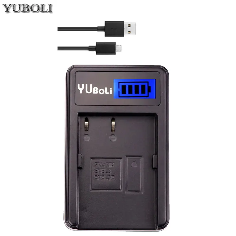 single charger Высокое качество EN-EL3e RU EL3e 7,4 V 2400 мА/ч, Камера батареи для Nikon ENEL3E RU EL3E D30 D50 D70 D90 D70S D300 - Цвет: single charger