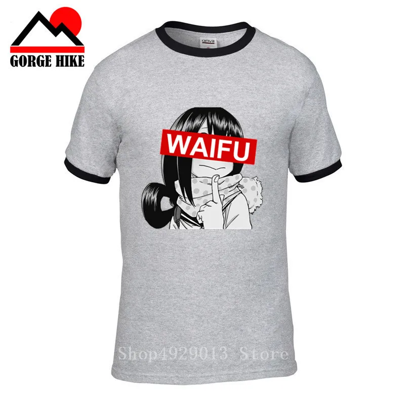 Kawaii хентай аниме Senpai футболки Kabe-Don японское манга Харадзюку Lewd Hentai Waifu футболка