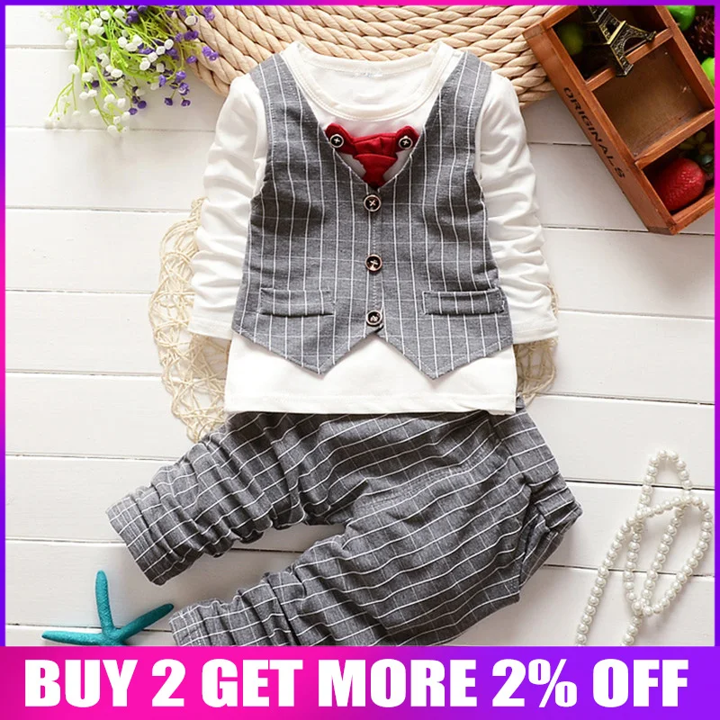 BibiCola Baby Boys Clothing Sets 2018 Autumn Infant 2PCS newborn Formal Clothes Christmas Outfits Toddler Tracksuit |