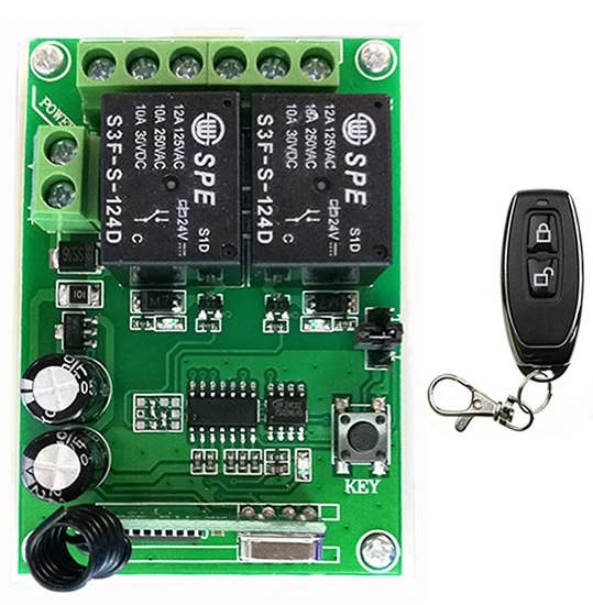 Беспроводной переключатель дистанционного управления DC24V 2CH 2Channe RF teleswitch с