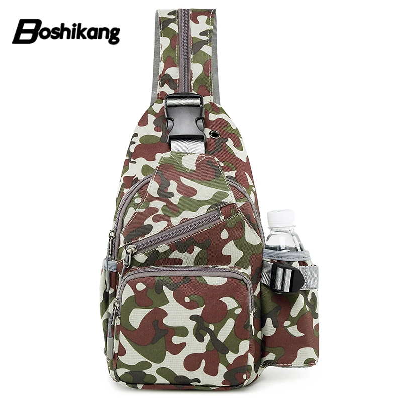 Boshikang Sling Bag Oxford Chest Pack Men Messenger Bags Casual Travel Male Small Crossbody Camouflage Teenager Daypack | Багаж и сумки