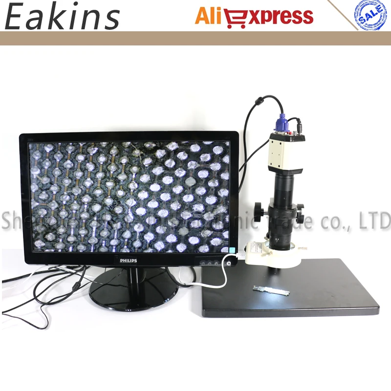 2 Мп HD VGA USB микроскоп камера для промышленной лаборатории AV TV выход + 180X/300X C-mount