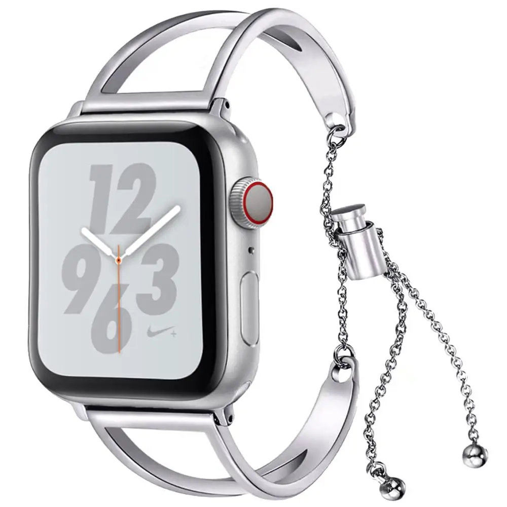 Женский ювелирный стиль браслет из нержавеющей стали пояс для Apple Watch 38 мм 40 42 44