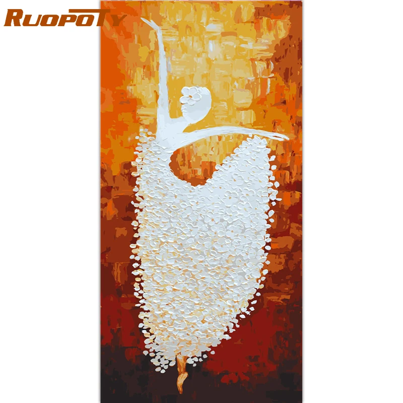 

Картина RUOPOTY, 60x120 см, в рамке, балерина, набор для рисования по номерам
