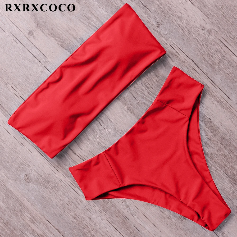 Фирменное бикини RXRXCOCO 2019 лидер продаж сексуальный однотонный купальник с
