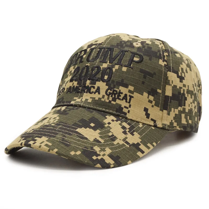 Новая камуфляжная бейсболка с вышивкой Trump Snapback мужские женские шапки унисекс спортивные камуфляжные шапки военные Gorras