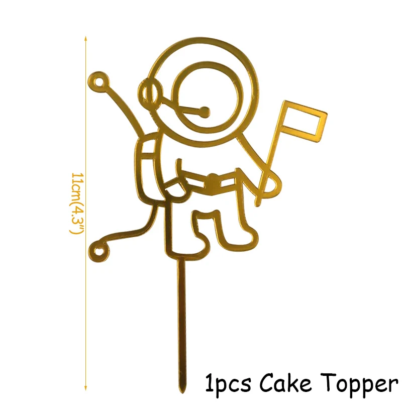 1pcs Cake Topper 100 шт. наклейки для запечатывания солнечной системы космическая планета Меркурий Венера Марс Юпитер Сатурн планета подарочная упаковка «сделай сам» декор - Цвет: 1pcs Cake Topper