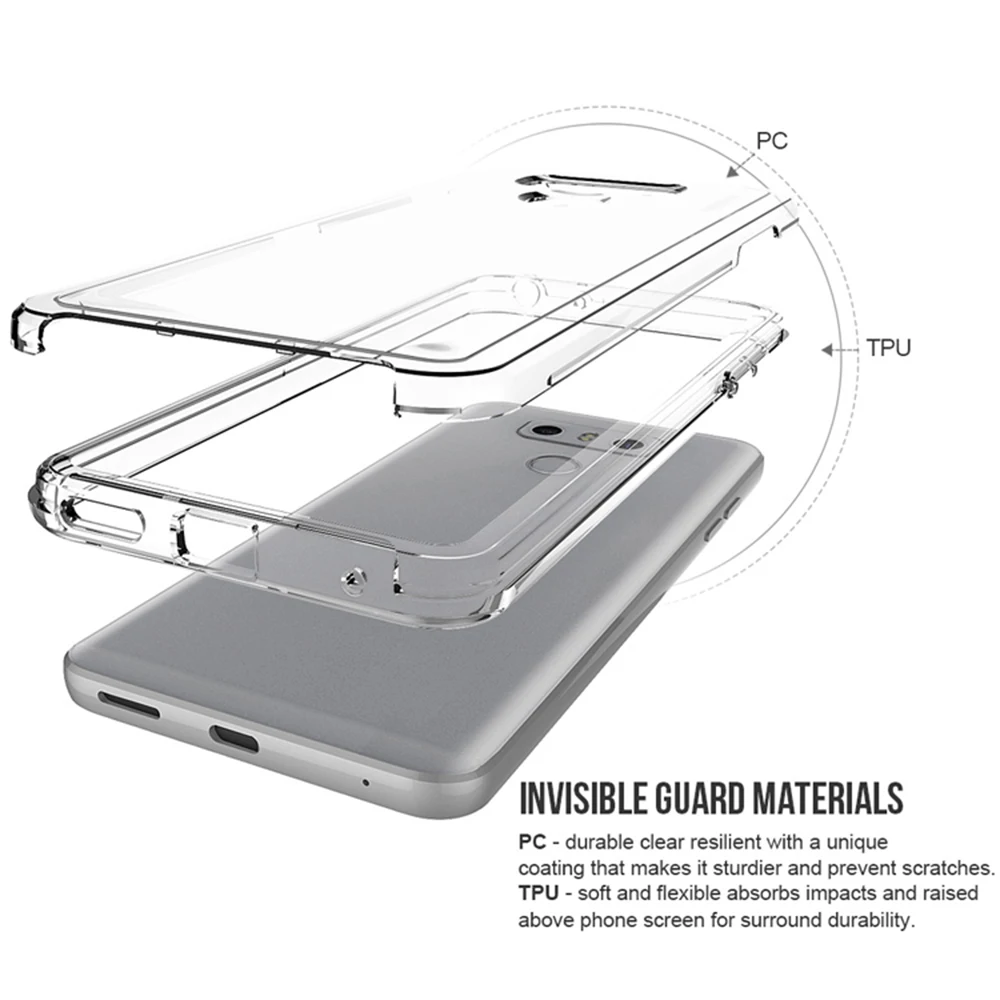 Genuine For LG G6 Case TPU &amp PC Simple Transparent Cover G6Phone Housing Covers | Мобильные телефоны и аксессуары
