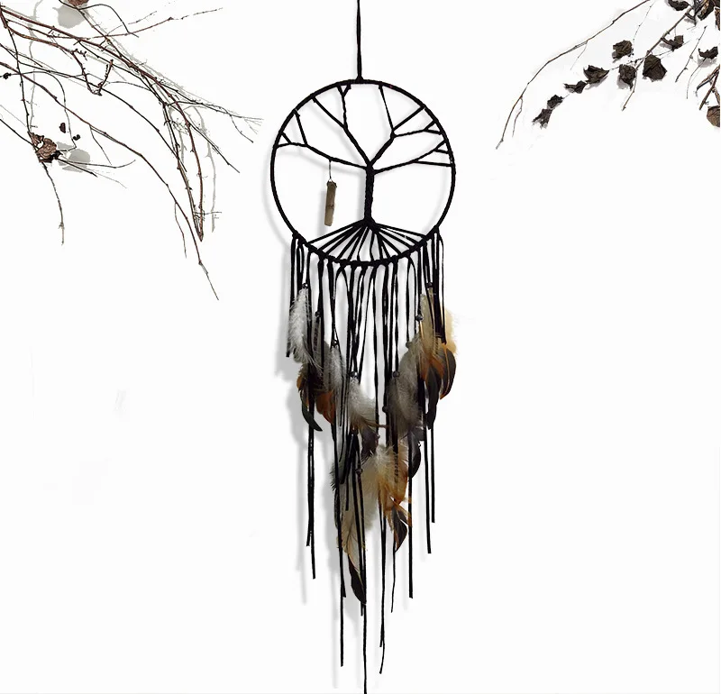 

New fashion originality hanging Feather pearl Dreamcatcher Wind Chimes Indian Style Pendant DreamCatcher Gift