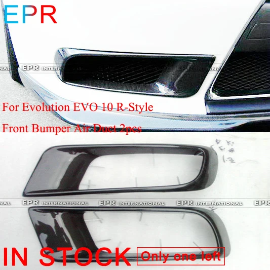 Для Evolution EVO 10 R Style углеродное волокно передний бампер воздуховод 2 шт для Mitsubishi