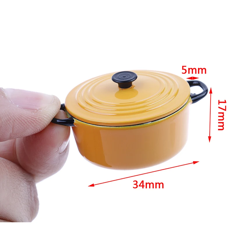 

New Hot 1:12 Miniature Mini Pot Boiler Pan Pretend Play House Toys for Kids Children Dollhouse Kitchen Utensils Cooking Ware