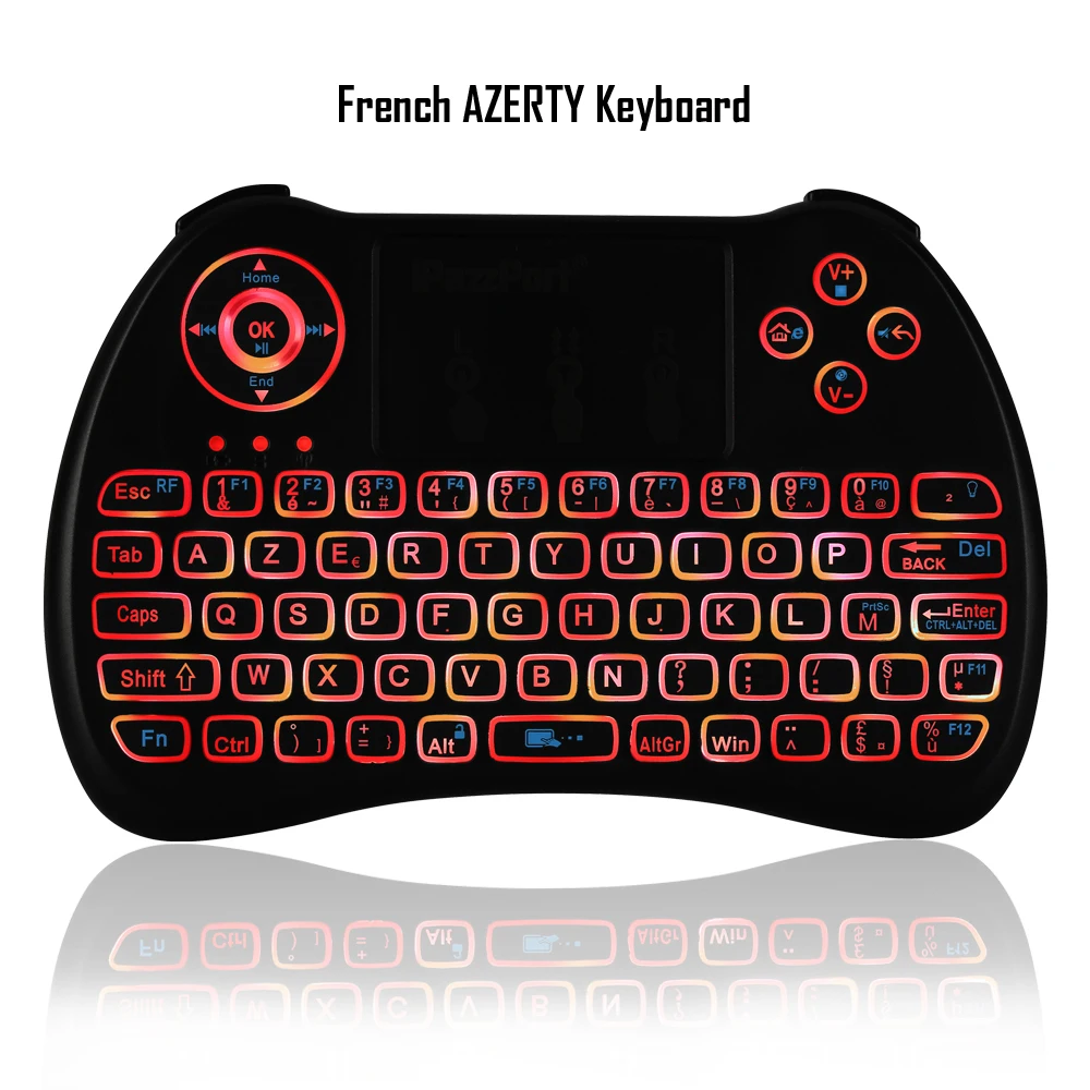 iPazzPort Russian/French/Spanish/German 3 colours Backlight Wireless Mini Keyboard Mouse for Android TV box/Raspberry Pi/ HTPC | Компьютеры