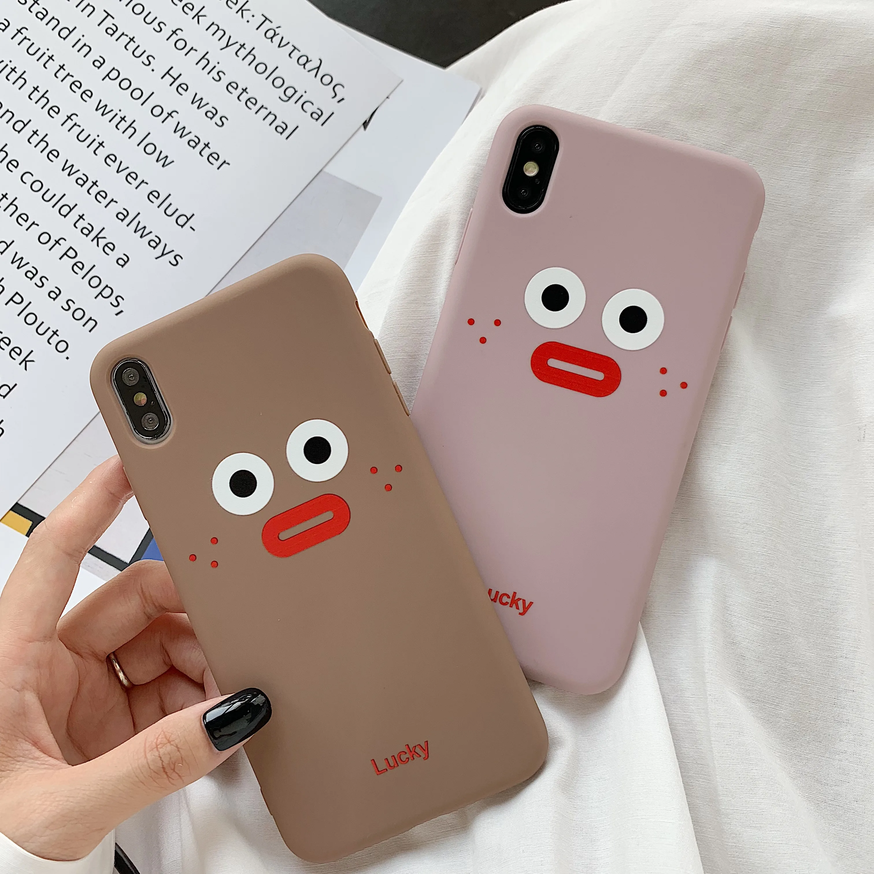 Милый силиконовый чехол с рисунком для iphone 6 6S Plus X XS MAX простая мягкая задняя