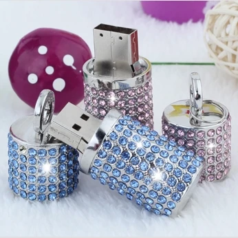 Модный кристаллический мини USB флеш-накопитель 512 ГБ 128 32 Ювелирная карта памяти