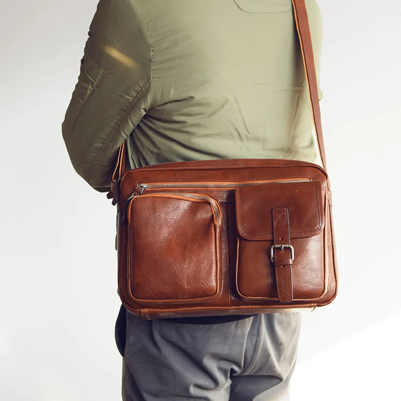 Мужская сумка LANSPACE повседневная через плечо новый дизайн кожаная плечо|shoulder bag