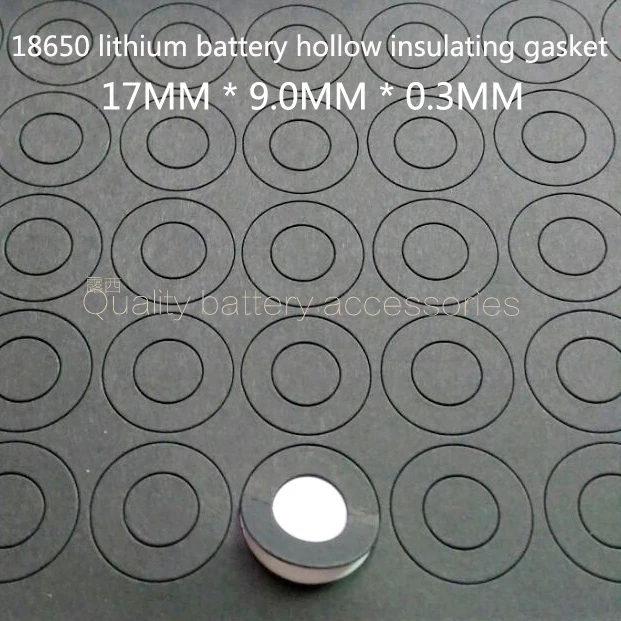 100Pcs 18650 lithium battery positive electrode hollow flat head insulation pad meson 18500 positive surface pad 179003