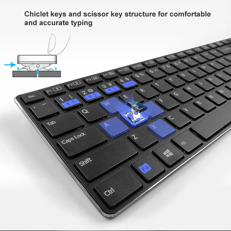 Rapoo 9300 м Multi-mode молчат тонкий Беспроводной клавиатура Мышь Combo Bluetooth 3,0 и 4,0 РФ 2,4 г переключатель между 3 устройств связи