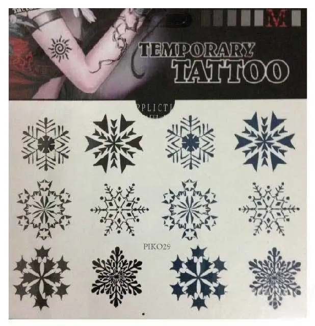 Bandela Temporary Snowflake Tattoo Transfer Body Art Sticker Waterproof | Красота и здоровье