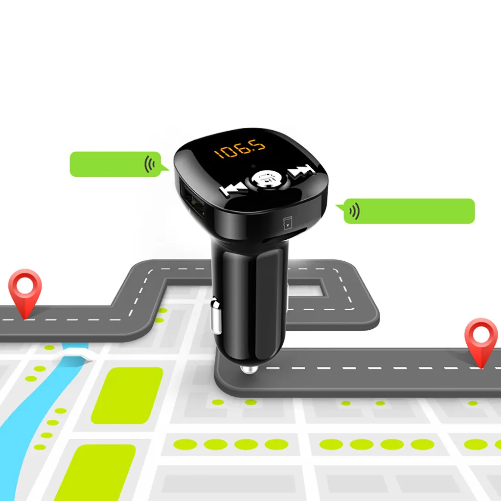 Bluetooth автомобильное USB зарядное устройство fm-передатчик радио адаптер MP3 плеер