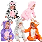 Детские комбинезоны, одежда для свиней и девочек, костюм для новорожденных, комбинезон для мальчиков с кроликом, теплые зимние пижамы с животными, Одежда для новорожденных