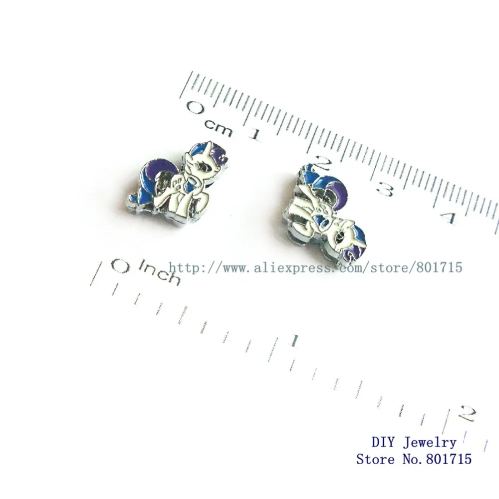 100 шт. 8 мм шармы для слайдов Мультяшные персонажи лошадь оптовая продажа DIY