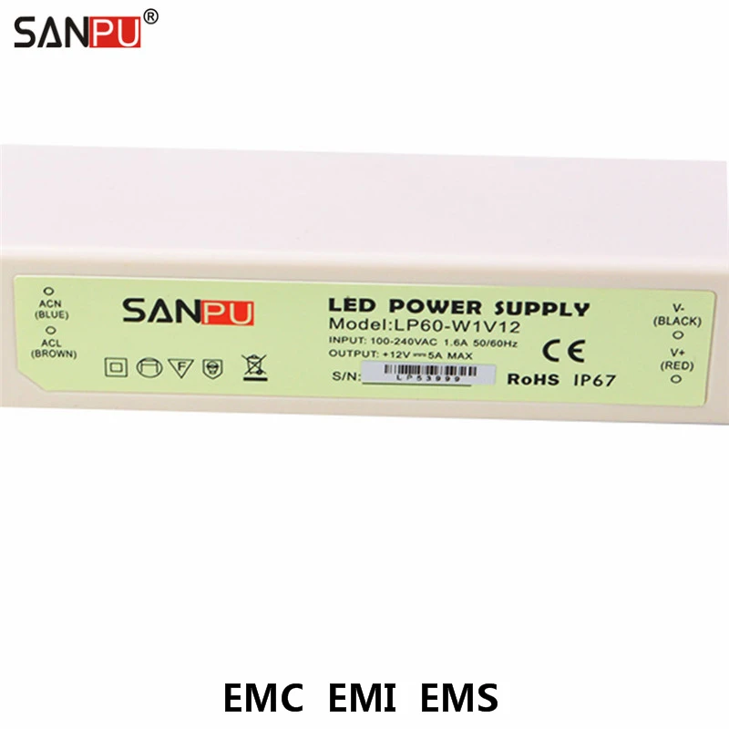 SANPU SMPS EMC EMI EMS импульсный источник питания с переключением режима 12 В 60 Вт