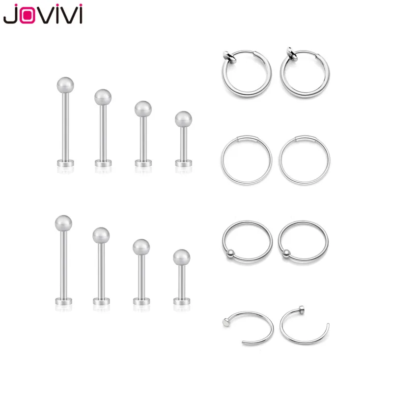 Искусственное кольцо Jovivi 16 шт. из нержавеющей стали г/20 г для носа шпильки