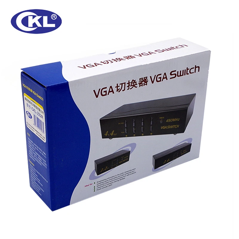 Двойной разветвитель VGA с 2 выходами и поддержкой аудио 2048*1536 450 МГц для монитора
