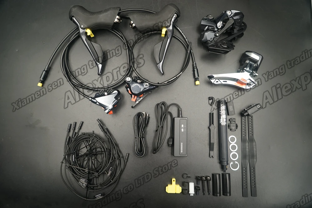 Shimano Ultegra Di2 R8070 Groupset электронная часть только Гидравлический дисковый тормоз-плоское Крепление-2x11-speed, R8000