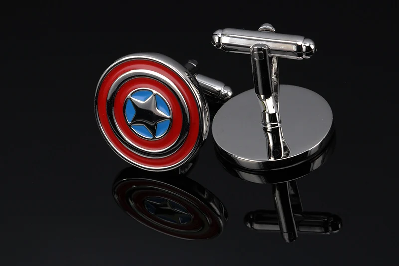 C-MAN роскошные запонки для рубашек Captain America мужские брендовые высококачественные