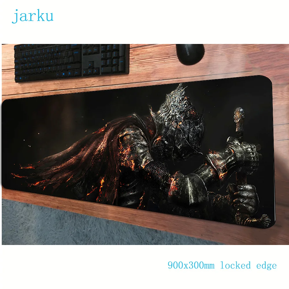 Коврик для мыши JARKU, игровой коврик для мыши с темными душками, 900x300x3 мм