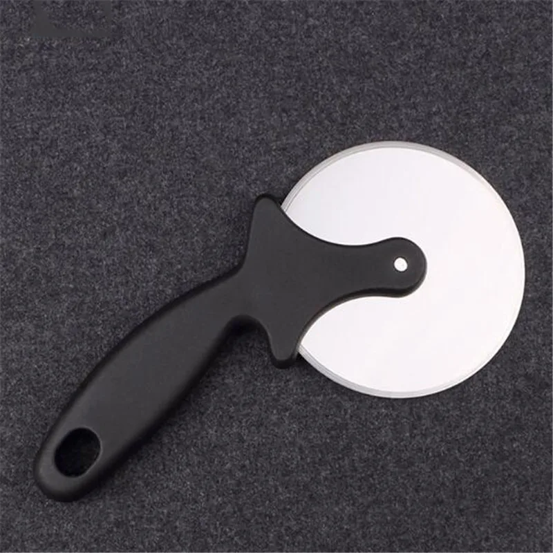 Stainless steel crepe knife Pizza Baking Tools Big Rubber Handle Wheel round rotating special wheel cutter cutting | Дом и сад
