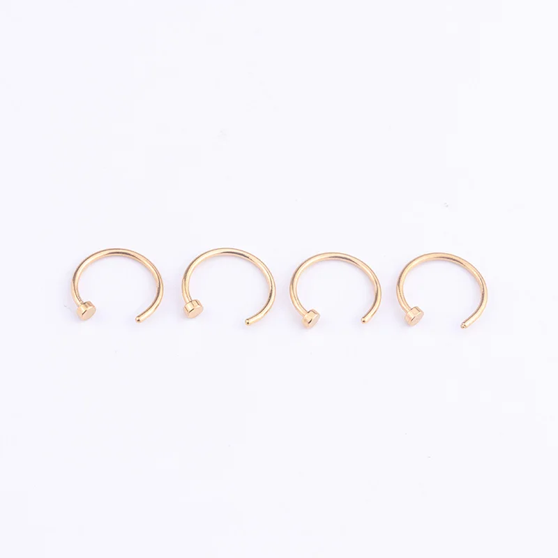 Mixed 4pcs/lot 6mm/8mm/10mm Titanium Anodized Stainless Steel Body Jewelry Nose Piercing Rings And Studs | Украшения и аксессуары