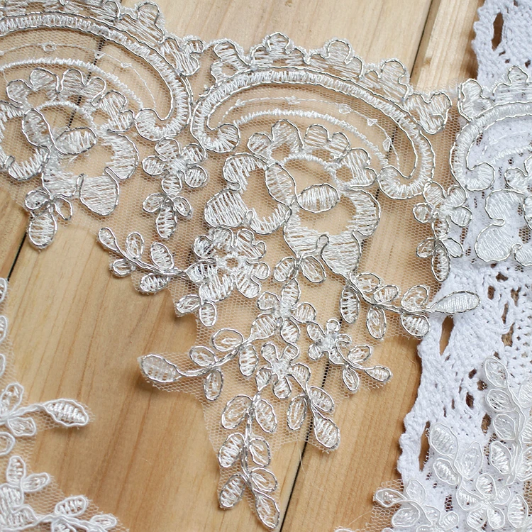 1 ярд Ширина 15.5 см Фата Интимные аксессуары DIY ручной вышивкой Кружево отделкой