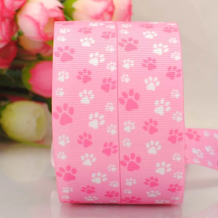 Бесплатная доставка 1 дюйм 25 мм цветная корсажная лента с принтом Собачья