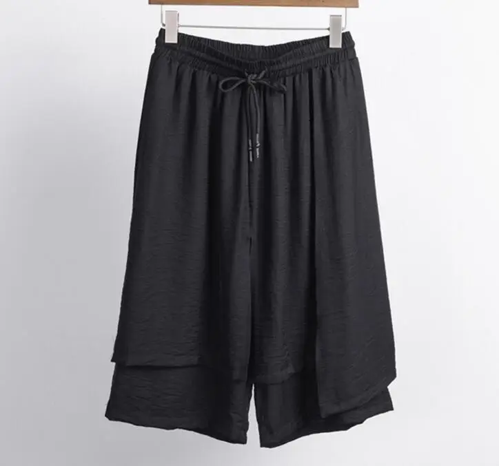 

M-6XL HOT 2019 Spring Men's New Fashion Custom personalized Thin cotton and linen harem casual fake two