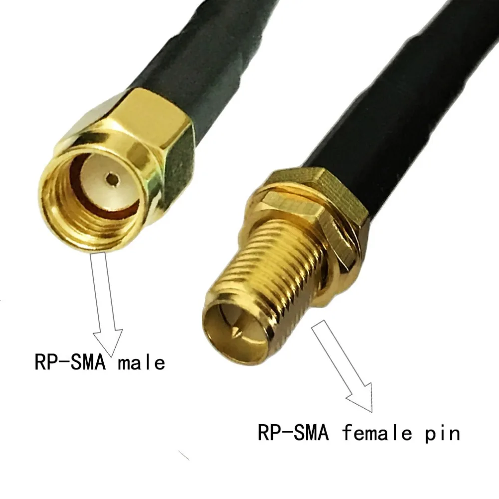 RP SMA Женский Разъем для штекер RG58 коаксиальный косичий разъем WIFI кабель с низким