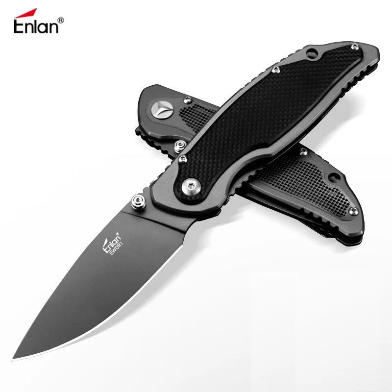 ENLAN EW091 8Cr13Mov лезвие Алюминий/G10 Ручка складной карман Открытый Отдых Выживание Карманный Утилита Охотничий Нож