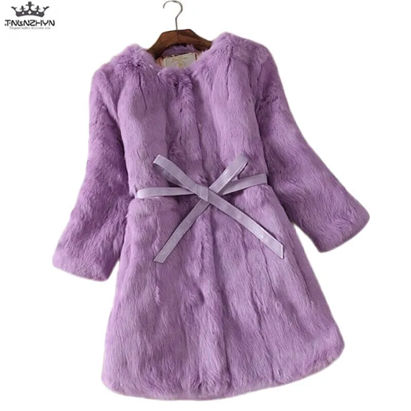 

tnlnzhyn 2019 Autumn and Winter New Women Fur Coat Female O Neck Faux Fur Coats Jacket Ladies Fur Outerwear Warm Coats Y749