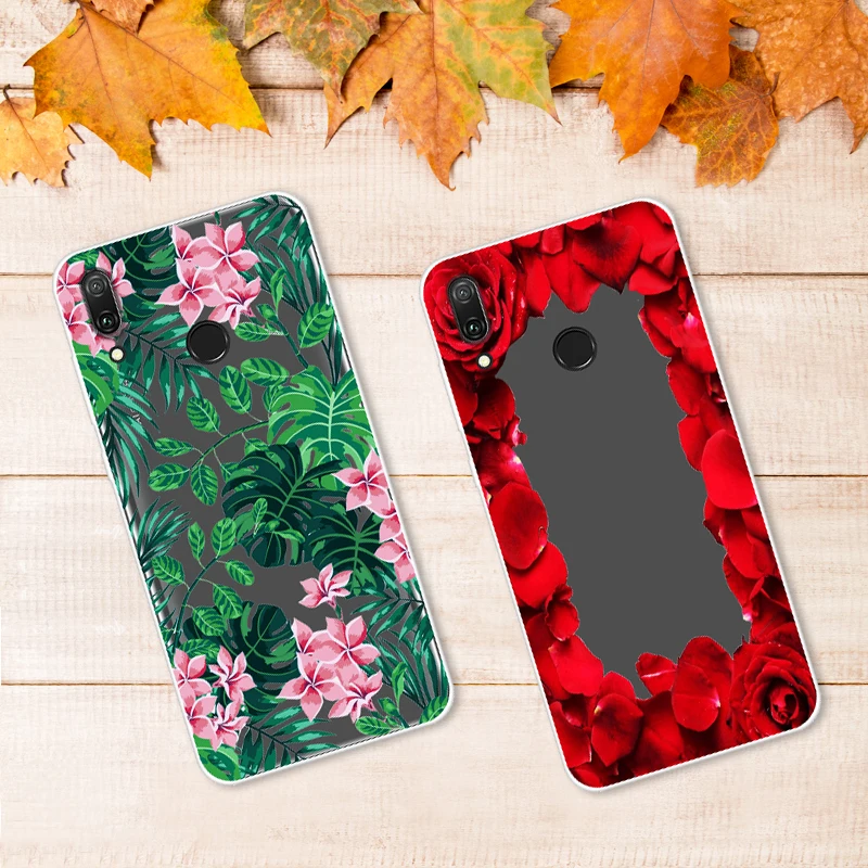 Case For Huawei Y7 2019 6.26 Inch Transparent Printing Drawing Silicone Phone Cases Cover |